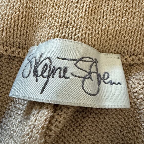 90s Vintage SKENE St. JOHN | Beige Santana Knit Relaxed Shorts | Size 6 - Picture 5 of 6